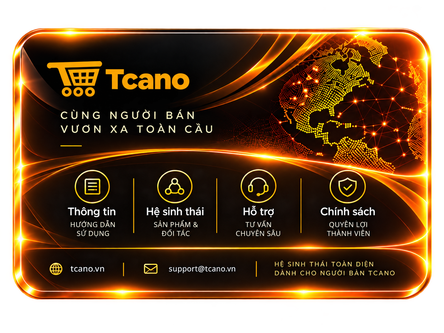 Mặt sau thẻ TCano Business