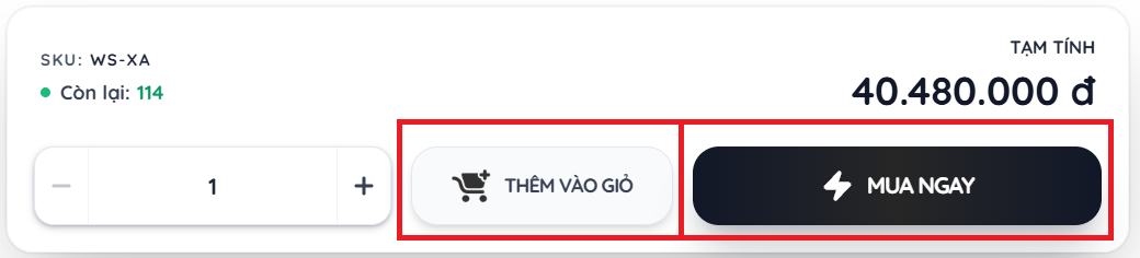 Thêm vào giỏ hoặc Mua ngay